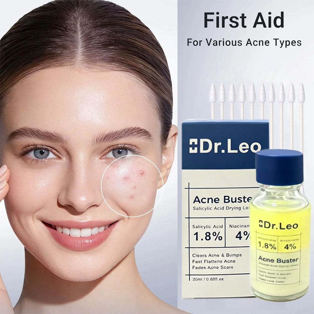 Hyaluronic Acid Serum - Salicylzuur Essence Behandelingslotion Gezichtsserum met wattenstaafje