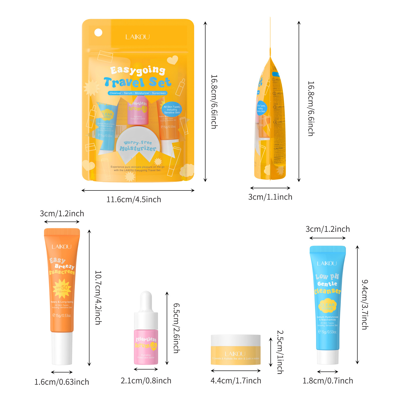 Hyaluronic Acid Serum - 4 STKS Laikou Ceramide Reizen Pak