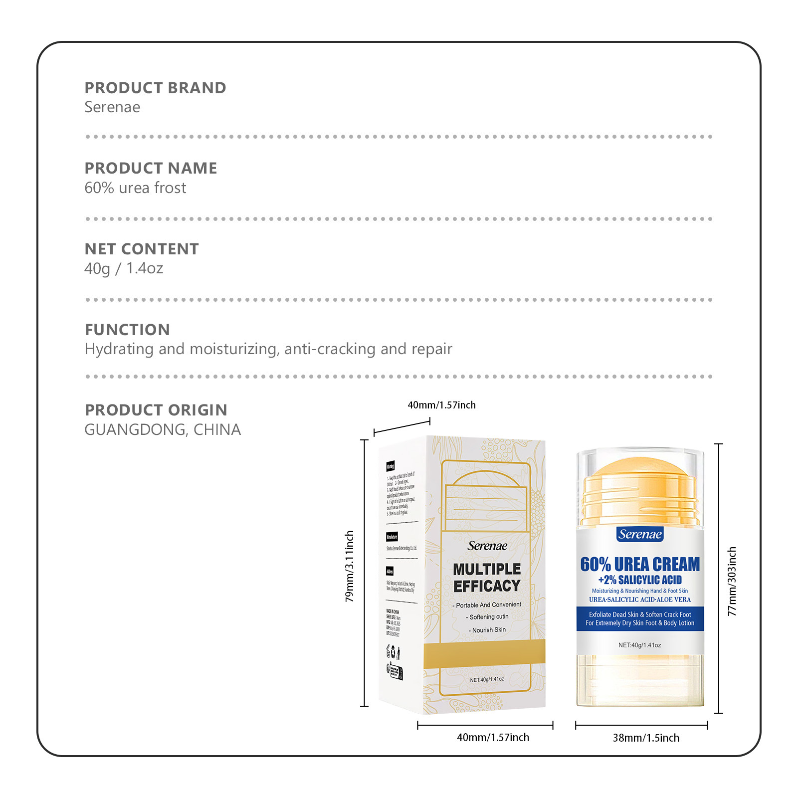 60% Ureum Voetcrème + 2% Salic - Urea Foot Cream recensie en prijs