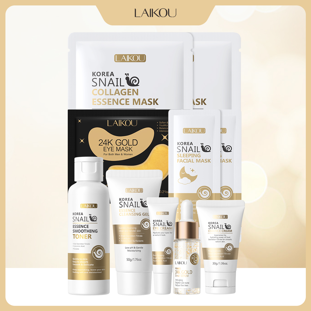 LAIKOU Snail 24K Gold Skincare - Skincare Garnier recensie en prijs