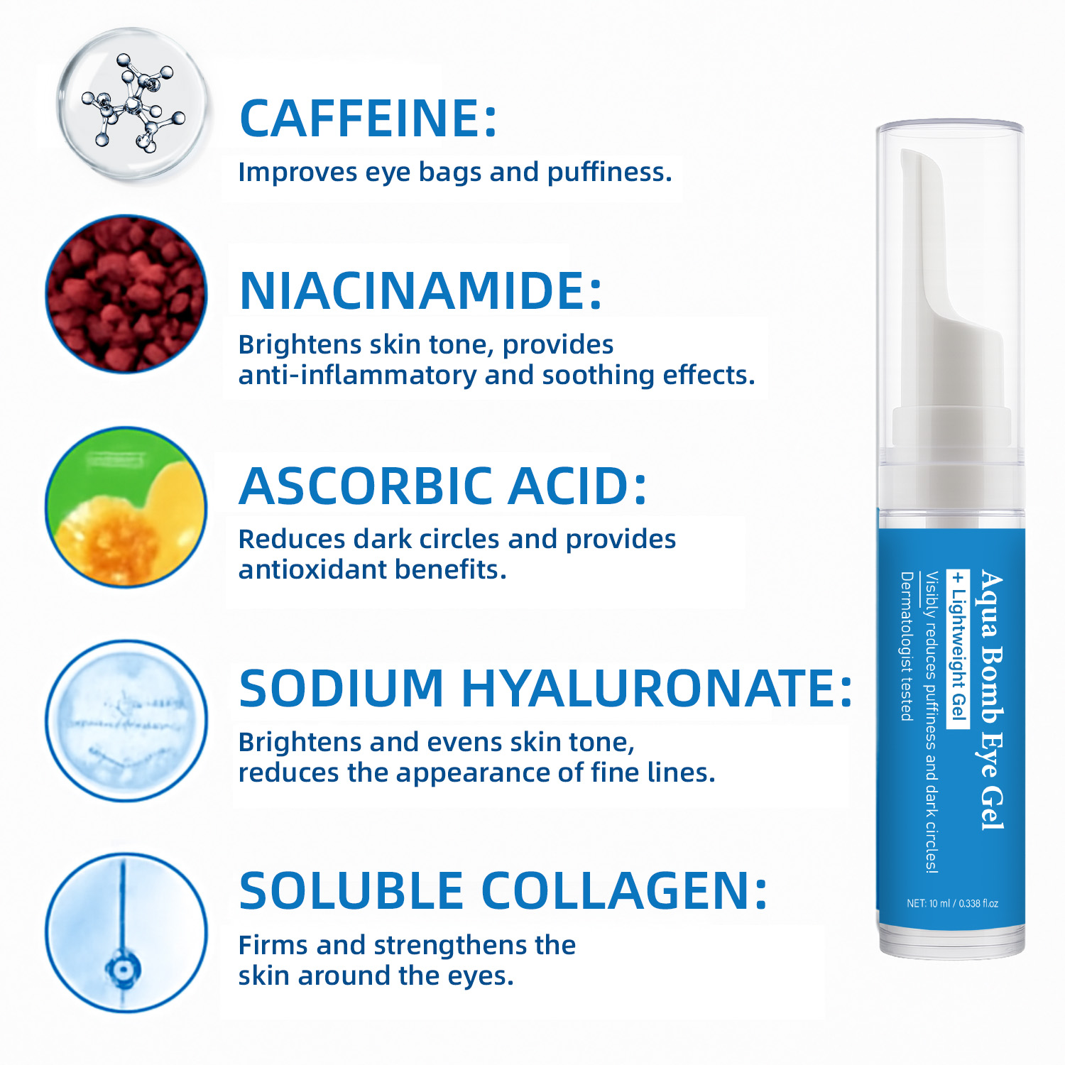 Aqua Cooling Ooggel Cafeïne &  - Hyaluronic Acid Serum recensie en prijs