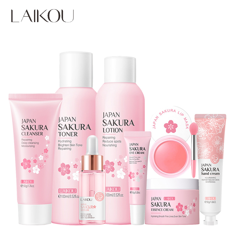 Laikou 8 Stuks Sakura Gezichts - Hyaluronic Acid Serum recensie en prijs